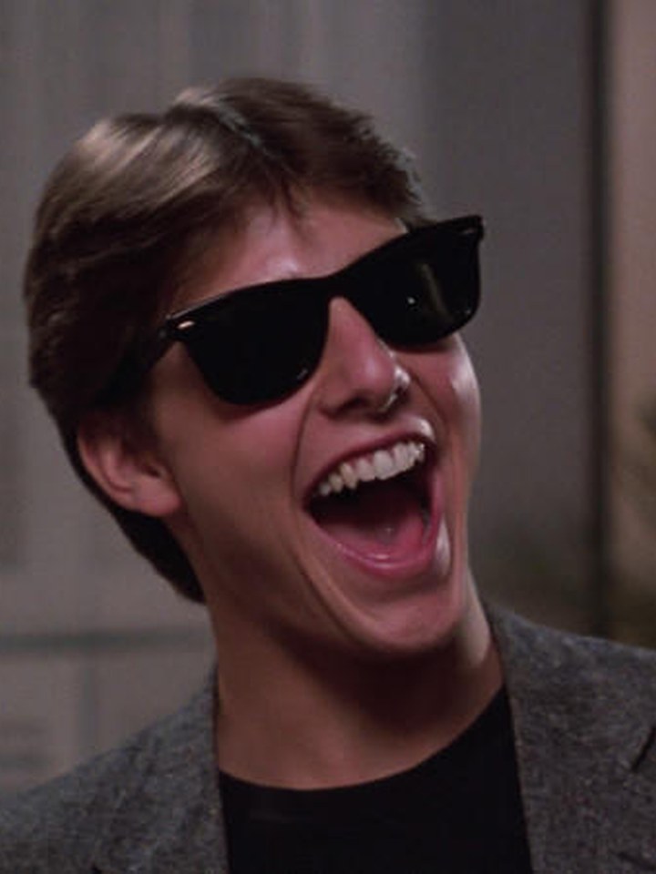 Tom Cruise, lo más joven, 1983, 21 años. Risky Business
