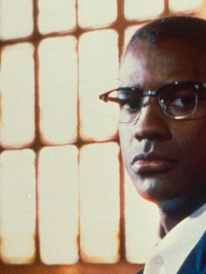 Denzel Washington, adultez, 1992, 38 años. Malcolm X