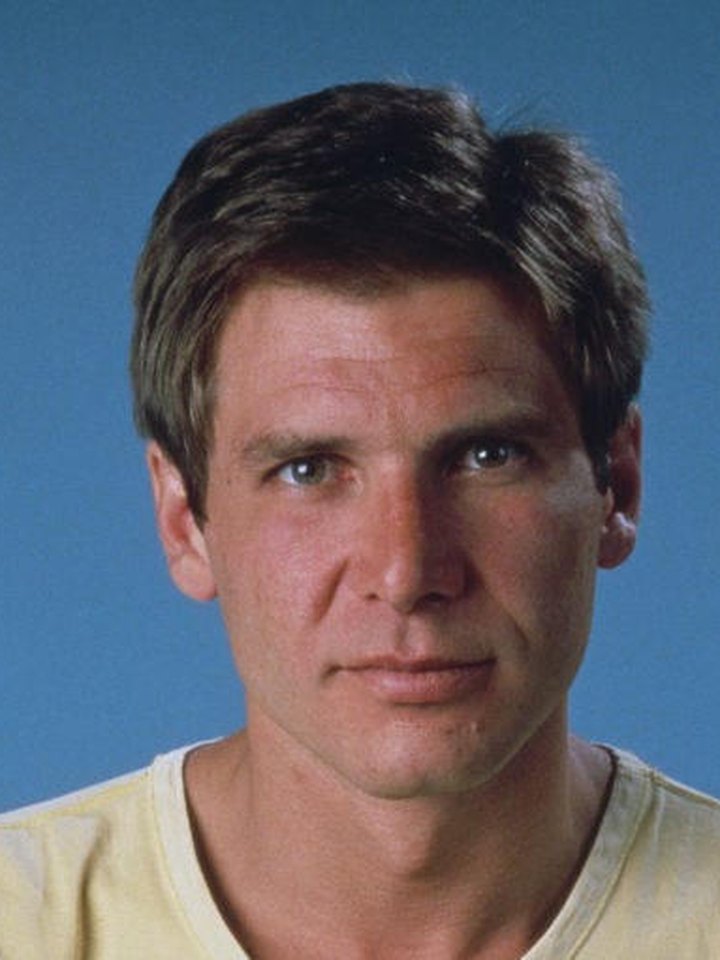Harrison Ford, lo más joven, 1977, 35 años. Star Wars