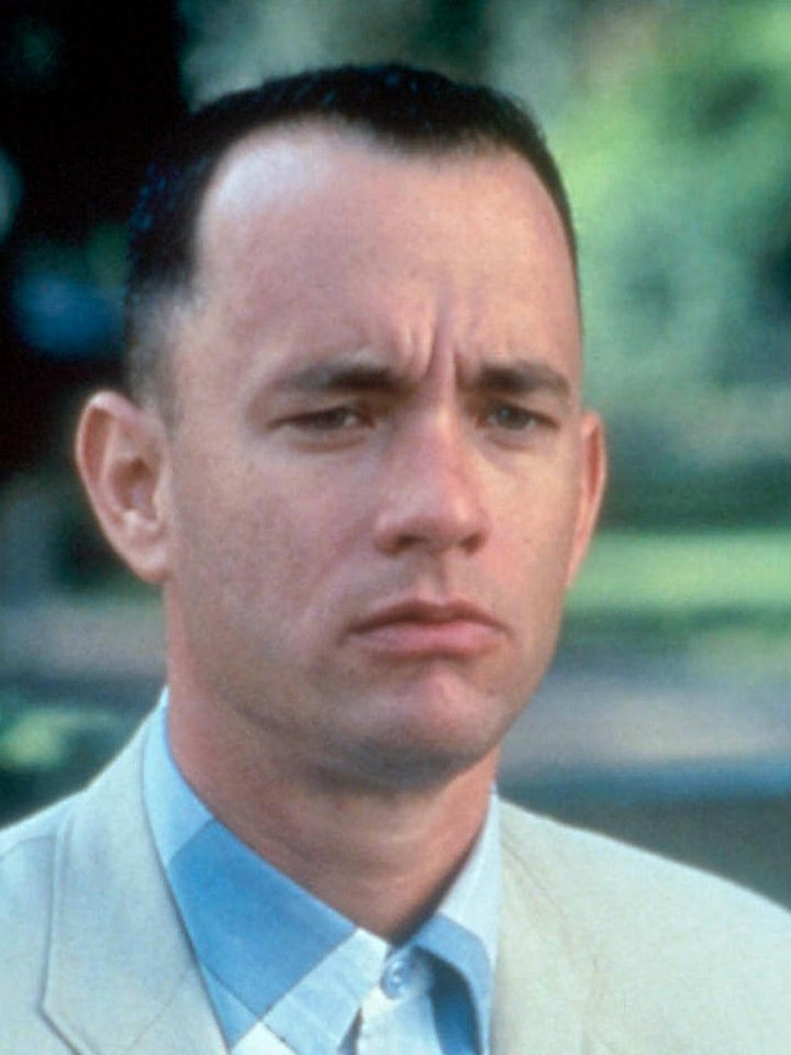 Tom Hanks, adultez, 1994, 38 años. Forrest Gump