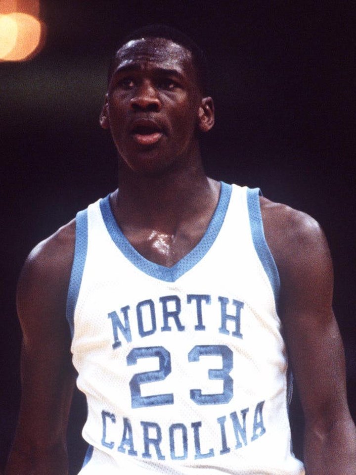 Michael Jordan, lo más joven, 1983, 20 años. UNC