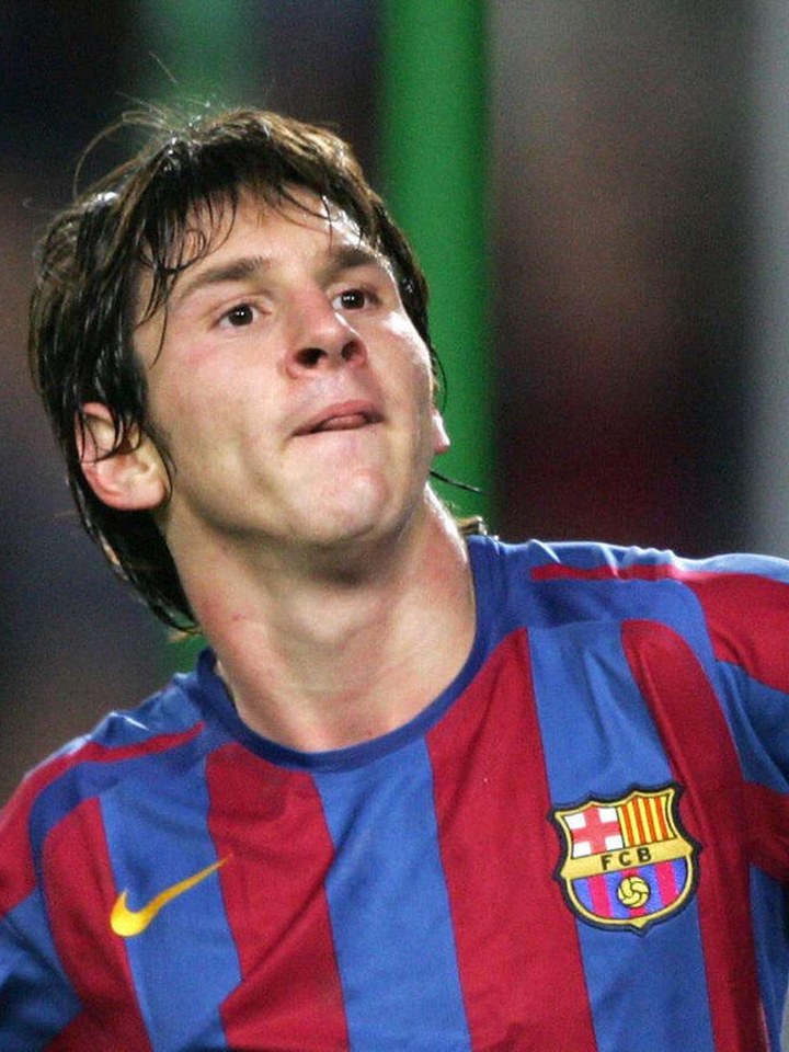 Lionel Messi, lo más joven, 2005, 18 años. Debut en Barcelona