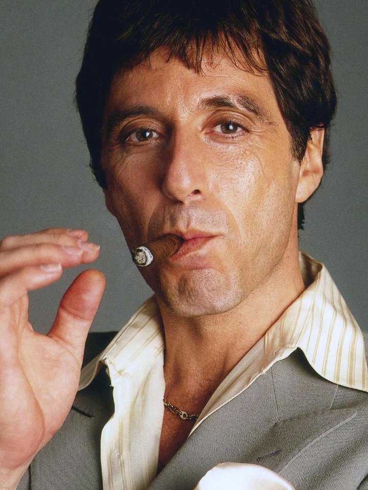 Al Pacino, adultez, 1983, 43 años. Scarface