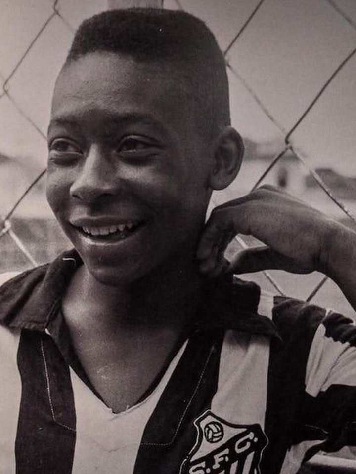 Pelé, lo más joven, 1958, 17 años. Santos